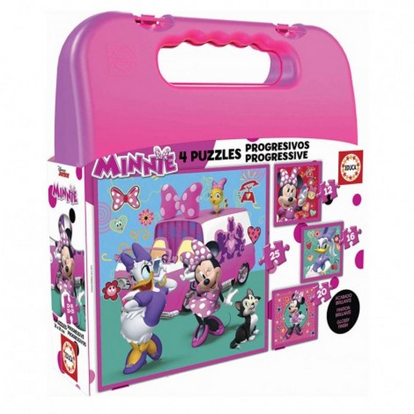 Educa Minnie - Детски пъзел в куфар